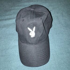 Playboy Black Cap with White Logo